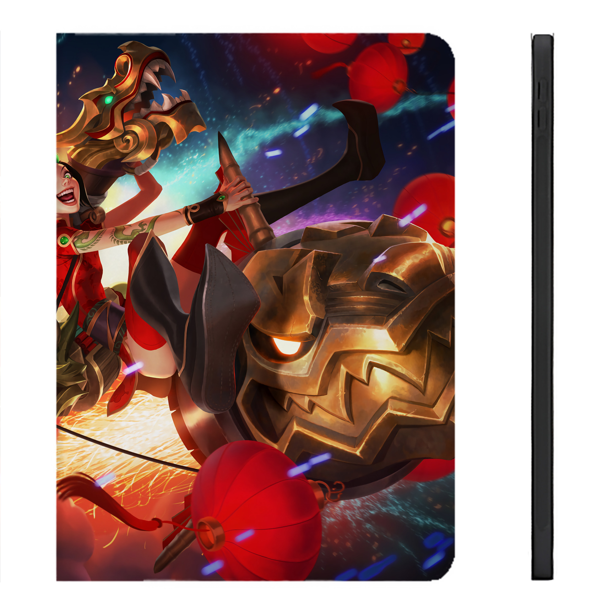 （画像用） リーグ・オブ・レジェンド League of Legends LOL IPadケース ペンホルダー付き ブックスタイルデザイン
